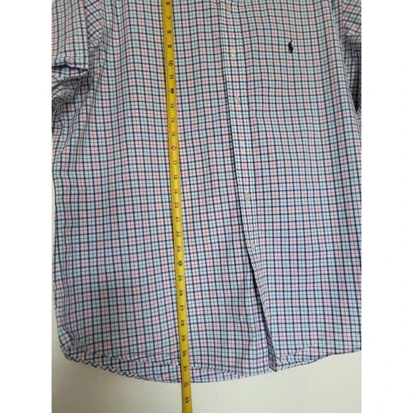 Ralph Lauren  Men's Plaid Button Down Blue Classic Shirt Size XXL - Picture 8 of 8